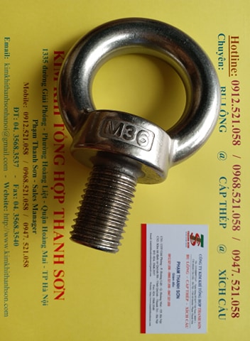 Mắt cẩu ren dương 304 M36 INOX 0968.521.058 cung cấp tai cẩu, bulong mắt, đai ốc móc cẩu âm, tai cẩu Inox 304 M30-24-20 | BigBuy360 - bigbuy360.vn
