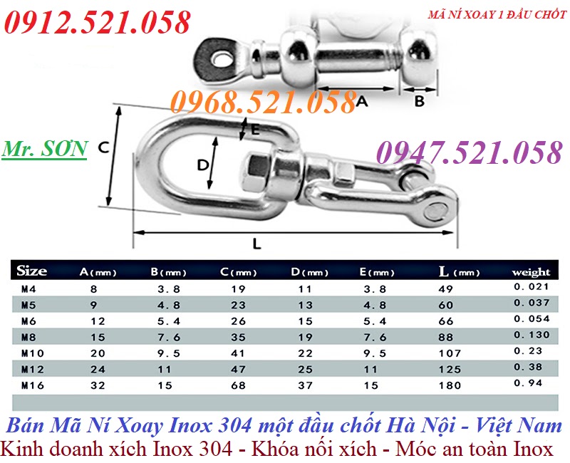 Khuyên lót cáp inox 304 D2-D3-D4…D22 ,có ngay. (0947.521.058) Bán mã ní xoay 360 độ inox,mã ní xoay inox chốt 1 và 2 đầu | BigBuy360 - bigbuy360.vn Khuyên lót cáp inox 304 D2-D3-D4…D22 ,có ngay. (0947.521.058) Bán mã ní xoay 360 độ inox,mã ní xoay inox chốt 1 và 2 đầu | BigBuy360 - bigbuy360.vn