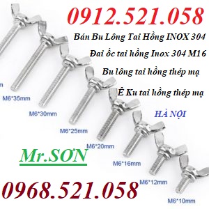 Bu lông tai hồng sắt xi và Inox bán hà nội 0968.521.058 bán đai ốc tai hồng, bulong tai hồng M10/8/6/5/4 bulong Sơn Mr | BigBuy360 - bigbuy360.vn