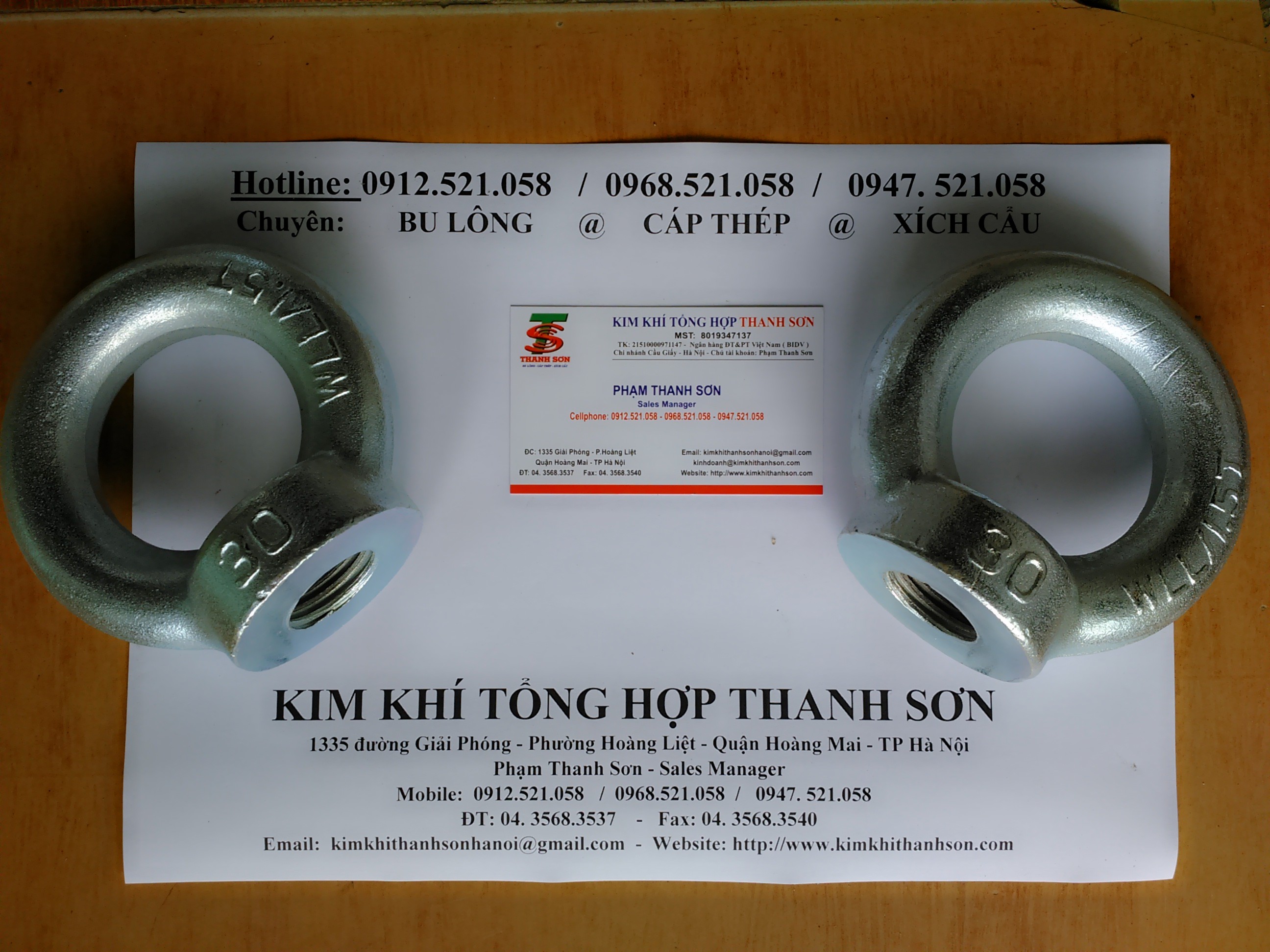 Đai ốc móc cẩu âm ren trong mạ kẽm 0913.521.058 kinh doanh buong móc cẩu dương,bu lông mắt Inox 304 bắt vung nồi hơi | BigBuy360 - bigbuy360.vn