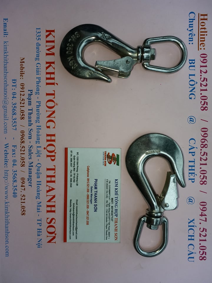 Móc cẩu xoay Inox 304, móc cáp 0947.521.058 kinh doanh móc cẩu 350kg, 650kg, 1 Tấn, cáp Inox 304,xích Inox 304, puly 304 | BigBuy360 - bigbuy360.vn