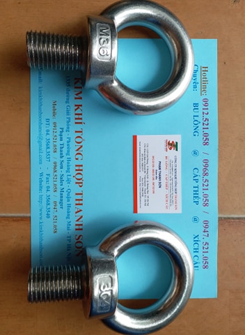 Bu lông móc cẩu Inox 304 M36/30/24 rẻ 0968.521.058 đai ốc mắt cẩu âm ren trong, bu lông mắt Inox 304 DIN 444 Thanh Sơn | BigBuy360 - bigbuy360.vn Bu lông móc cẩu Inox 304 M36/30/24 rẻ 0968.521.058 đai ốc mắt cẩu âm ren trong, bu lông mắt Inox 304 DIN 444 Thanh Sơn | BigBuy360 - bigbuy360.vn