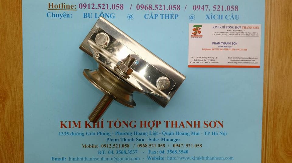 Puly vuông Inox kéo cáp cột cờ 0968.521.058 Thanh Sơn kinh doanh bộ tay quay cáp cờ bằng Inox, cáp lụa Inox 304 bọc nhựa | BigBuy360 - bigbuy360.vn