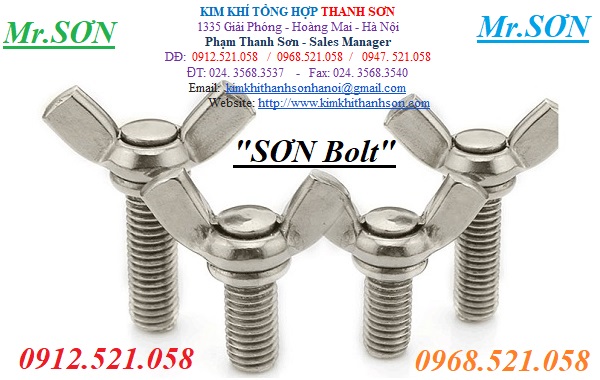Vít tai hồng sắt mạ kẽm Thanh Sơn 0912.521.058 có ốc tai hồng,bu lông tai hồng M4-5-6-8-10 và đai ốc tai hồng bán Ha Noi | BigBuy360 - bigbuy360.vn
