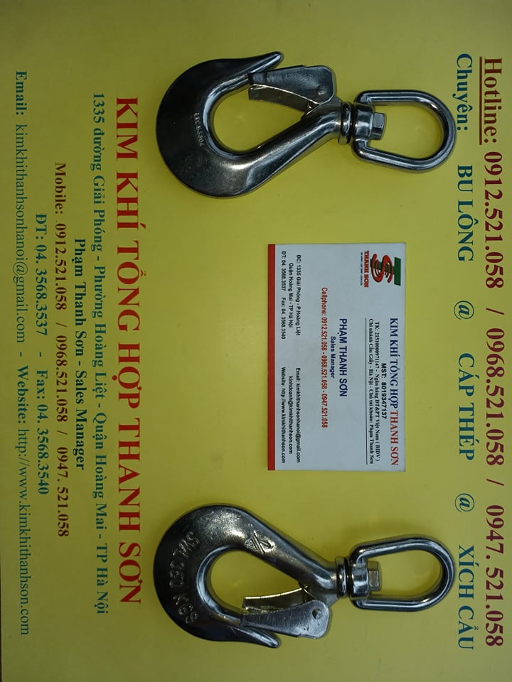 Móc cẩu xoay Inox 304, móc cáp 0947.521.058 kinh doanh móc cẩu 350kg, 650kg, 1 Tấn, cáp Inox 304,xích Inox 304, puly 304 | BigBuy360 - bigbuy360.vn