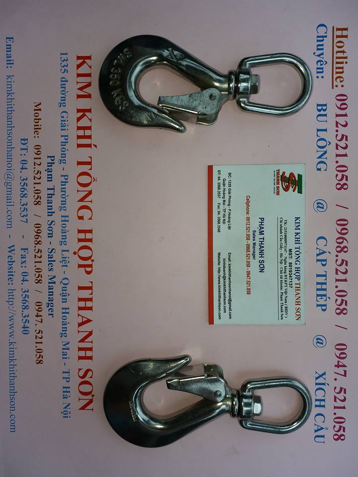 Móc cẩu xoay Inox 304, móc cáp 0947.521.058 kinh doanh móc cẩu 350kg, 650kg, 1 Tấn, cáp Inox 304,xích Inox 304, puly 304 | BigBuy360 - bigbuy360.vn