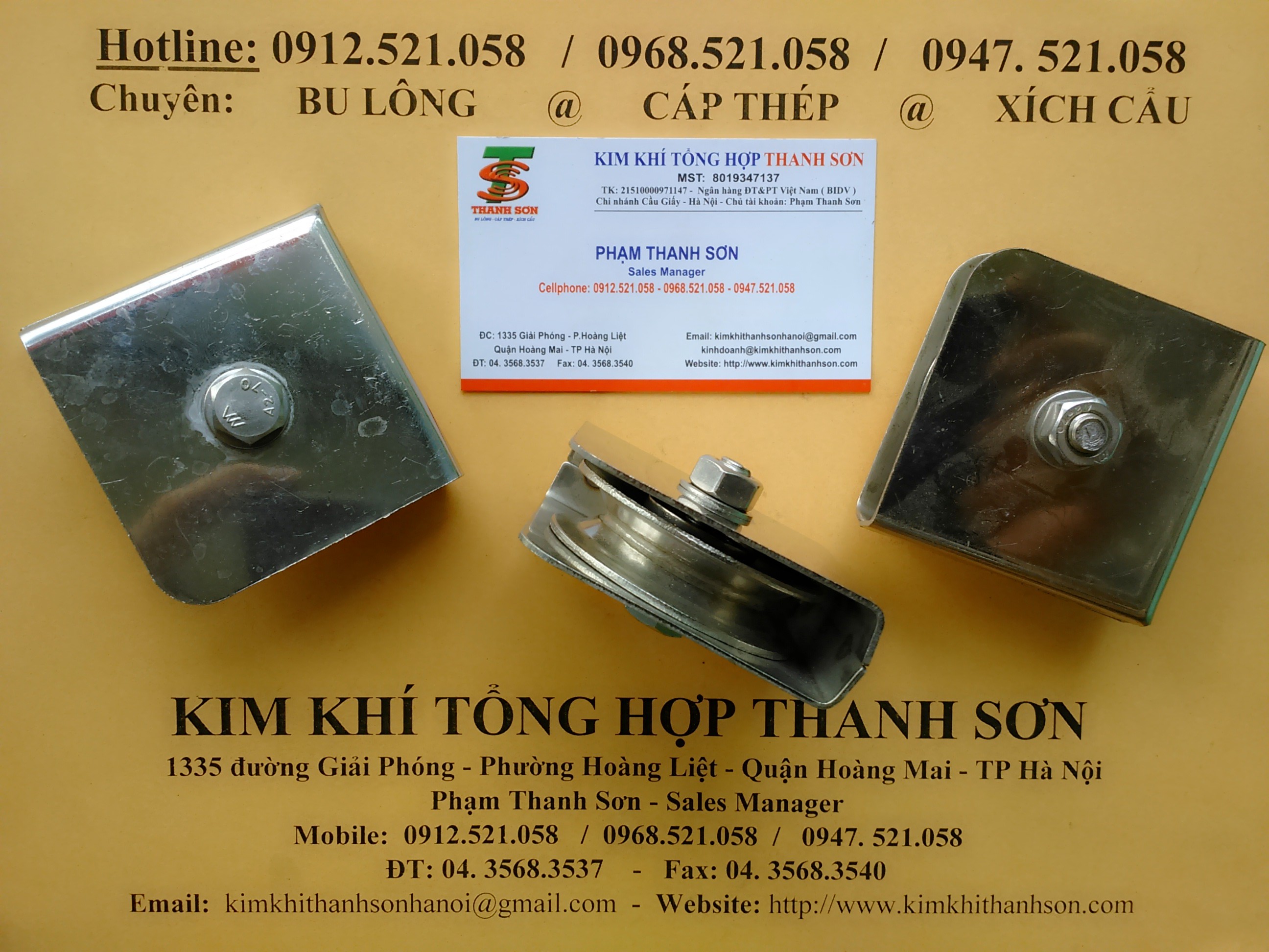 Puly vuông Inox kéo cáp cột cờ 0968.521.058 Thanh Sơn kinh doanh bộ tay quay cáp cờ bằng Inox, cáp lụa Inox 304 bọc nhựa