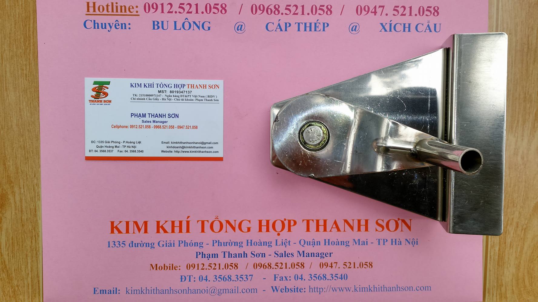 Puly vuông Inox kéo cáp cột cờ 0968.521.058 Thanh Sơn kinh doanh bộ tay quay cáp cờ bằng Inox, cáp lụa Inox 304 bọc nhựa | BigBuy360 - bigbuy360.vn