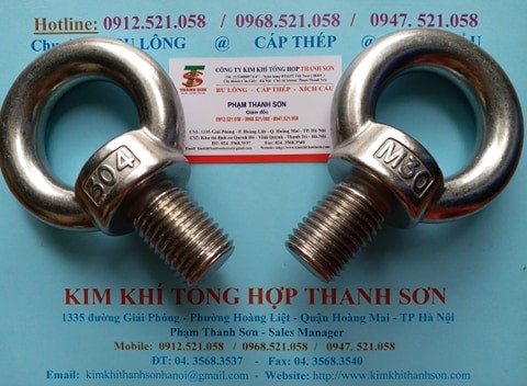 Tai cẩu dương inox 304 M36 / M30 có sẵn.Bán bu lông mắt inox 304 M6 - M20,tai cẩu âm inox, bu lông móc cẩu khuôn M64,rẻ. | BigBuy360 - bigbuy360.vn