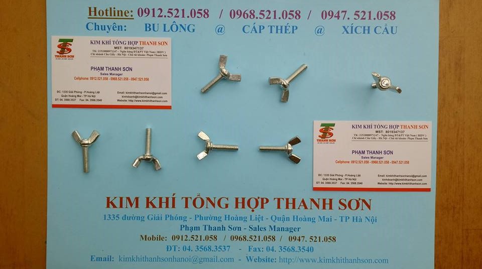 Vít tai hồng sắt mạ kẽm Thanh Sơn 0912.521.058 có ốc tai hồng,bu lông tai hồng M4-5-6-8-10 và đai ốc tai hồng bán Ha Noi | BigBuy360 - bigbuy360.vn