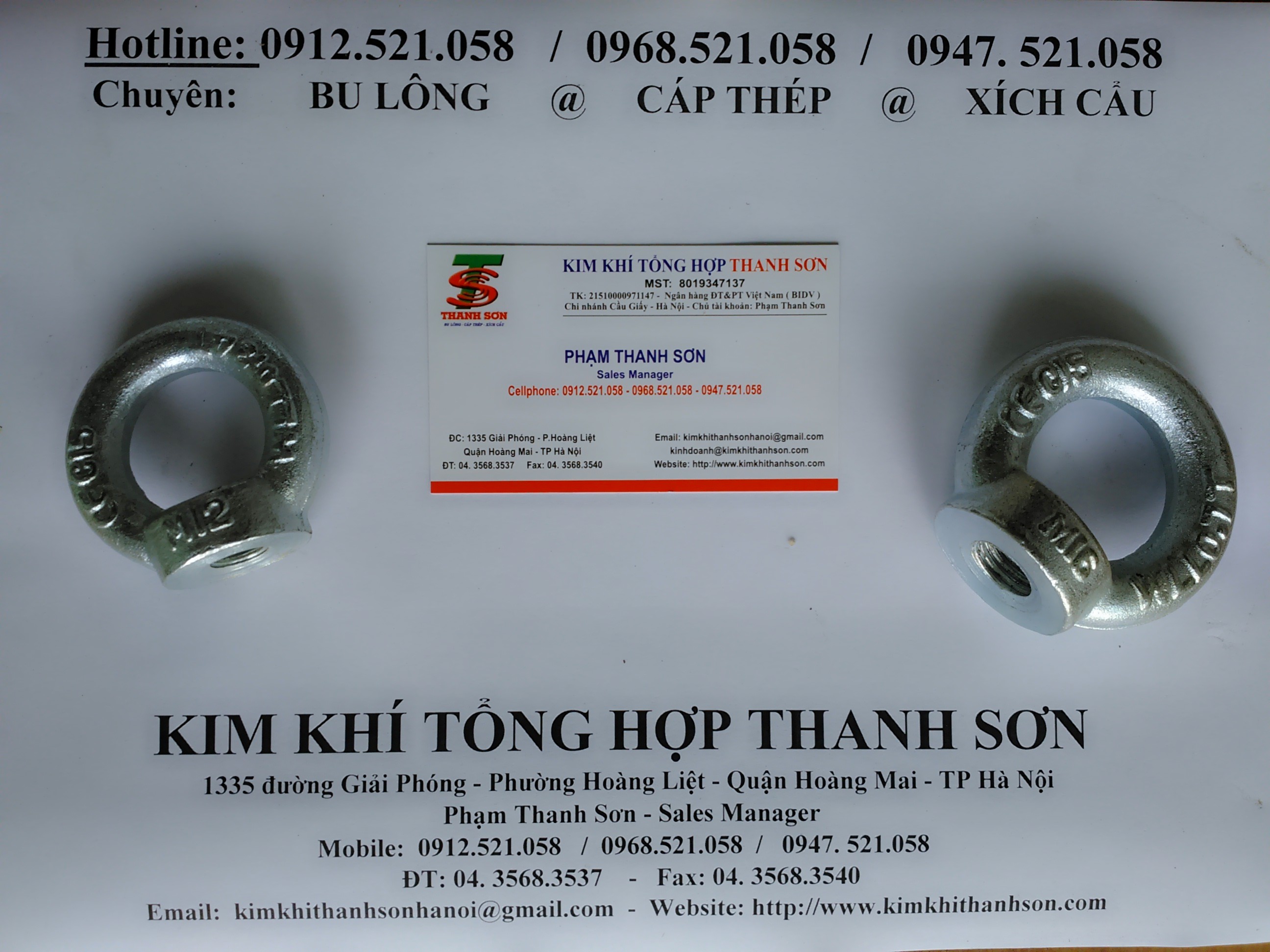 Đai ốc móc cẩu âm ren trong mạ kẽm 0913.521.058 kinh doanh buong móc cẩu dương,bu lông mắt Inox 304 bắt vung nồi hơi | BigBuy360 - bigbuy360.vn