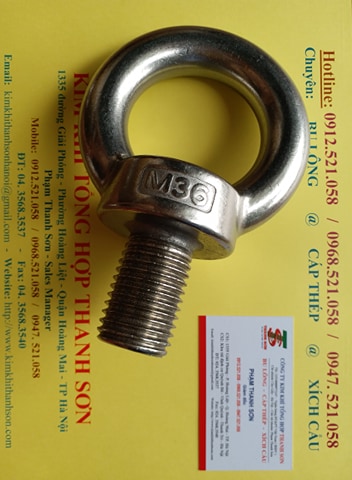 Bu lông móc cẩu Inox 304 M36/30/24 rẻ 0968.521.058 đai ốc mắt cẩu âm ren trong, bu lông mắt Inox 304 DIN 444 Thanh Sơn | BigBuy360 - bigbuy360.vn Bu lông móc cẩu Inox 304 M36/30/24 rẻ 0968.521.058 đai ốc mắt cẩu âm ren trong, bu lông mắt Inox 304 DIN 444 Thanh Sơn | BigBuy360 - bigbuy360.vn