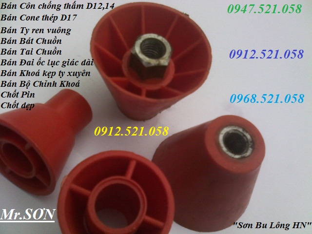 Côn chống thấm trong thi công cốp pha M12,M14,M16,M17..,rẻ.Bán côn vỏ nhựa,côn thép đúc M16,ty ren vuông,bát chuồn,rẻ . | BigBuy360 - bigbuy360.vn