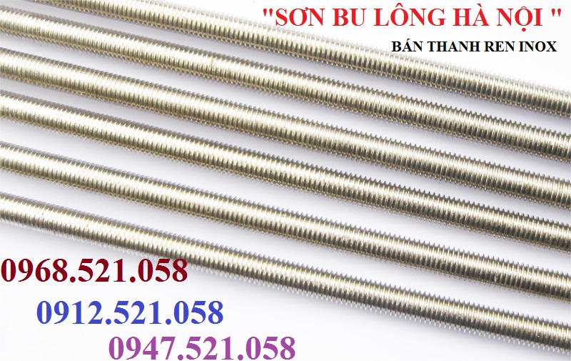 Thanh ty ren Inox 304 M12x1 mét Mr Sơn 0947.521.058 có đai ốc Inox 304, vòng đệm Inox 304, Bu lông Inox 304 Hà Nội  | BigBuy360 - bigbuy360.vn