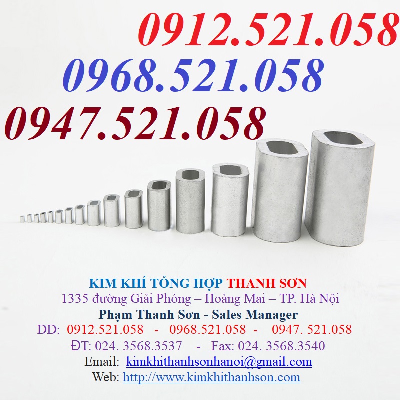 Cốt nhôm bóp đầu cáp, kẹp cáp 0913.521.058 _ Cáp Thép Thanh Sơn hà nội có hạt hôm, ống nhôm, cos nhôm D1-2-3-4-5-6 rẻ | BigBuy360 - bigbuy360.vn