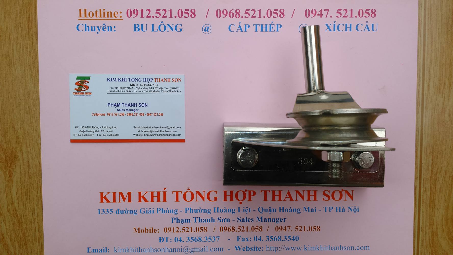 Puly vuông Inox kéo cáp cột cờ 0968.521.058 Thanh Sơn kinh doanh bộ tay quay cáp cờ bằng Inox, cáp lụa Inox 304 bọc nhựa | BigBuy360 - bigbuy360.vn