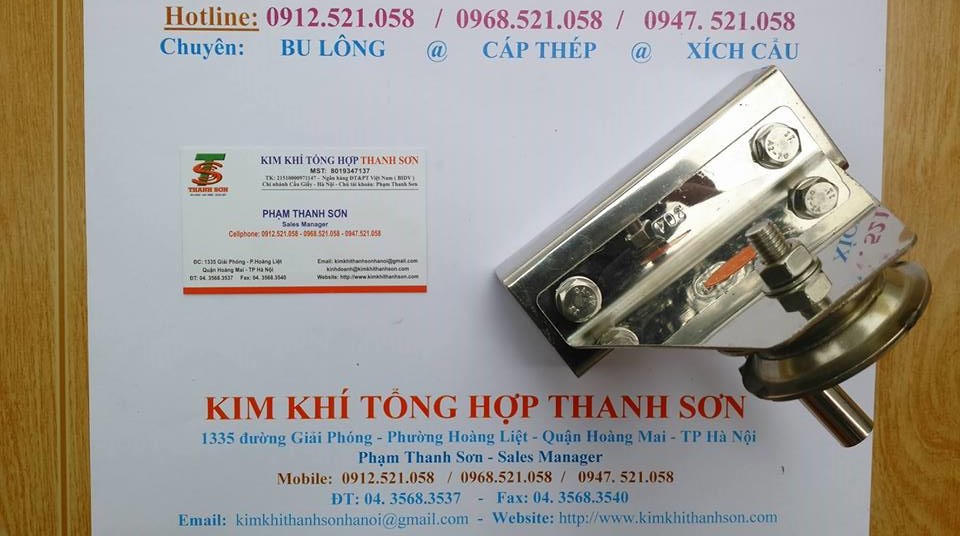 Puly vuông Inox kéo cáp cột cờ 0968.521.058 Thanh Sơn kinh doanh bộ tay quay cáp cờ bằng Inox, cáp lụa Inox 304 bọc nhựa | BigBuy360 - bigbuy360.vn