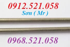 Thanh ty ren Inox 304 M12x1 mét Mr Sơn 0947.521.058 có đai ốc Inox 304, vòng đệm Inox 304, Bu lông Inox 304 Hà Nội  | BigBuy360 - bigbuy360.vn
