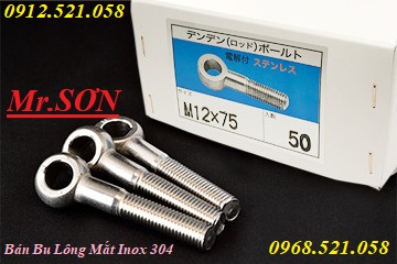 Bu lông mắt 304 Inox Thanh Sơn 0913.521.058 phân phối mắt cẩu dương âm Inox 304, Bulong mắt M6-8-10-12-14-16-18-20 | BigBuy360 - bigbuy360.vn