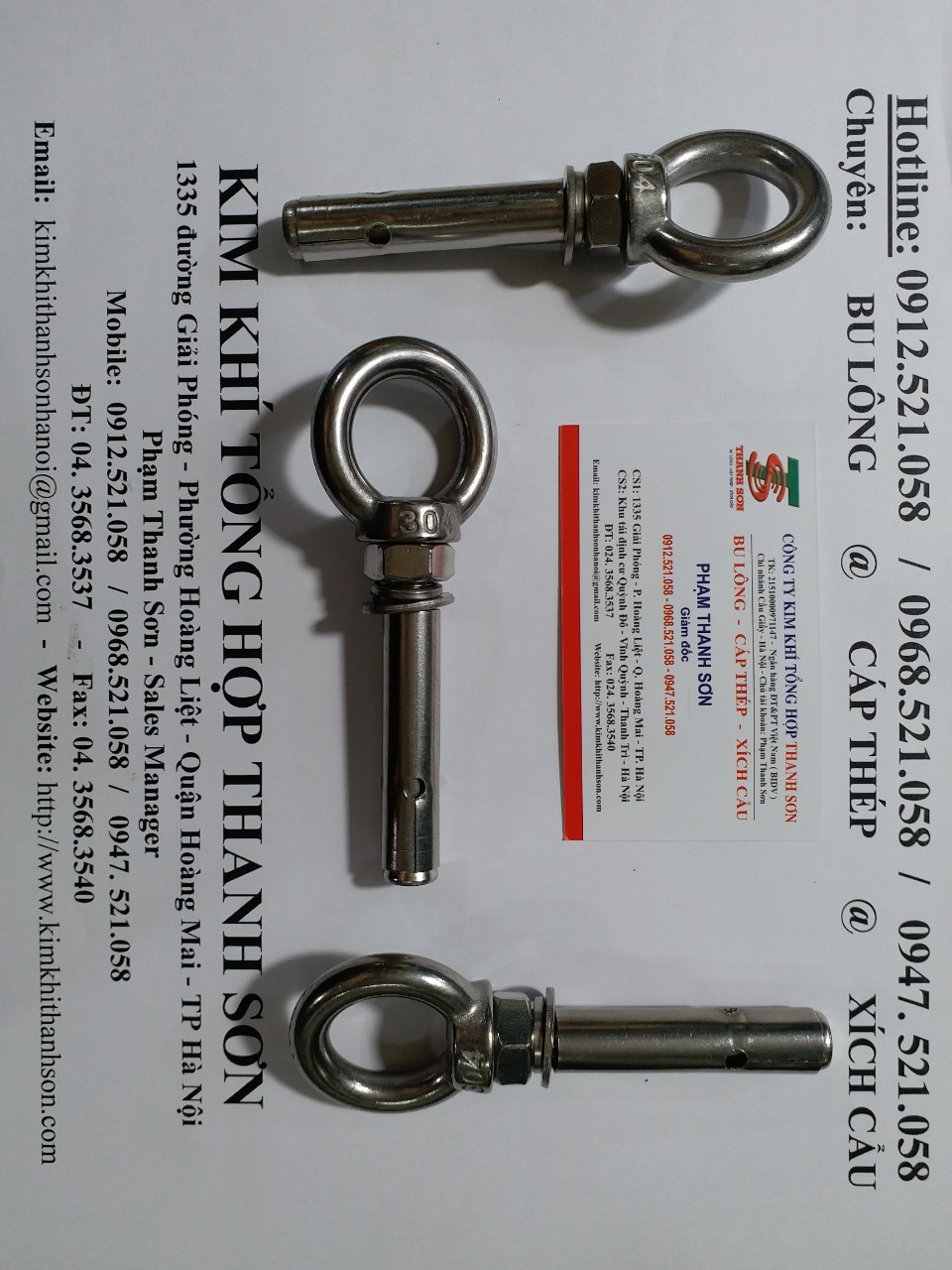 Bu lông nở mắt 304 Inox M20x200 đây 0947.521.058 bulong Thanh Sơn có nở móc Inox, bu lông mắt Inox,bulong mắt cẩu âm 304 | BigBuy360 - bigbuy360.vn