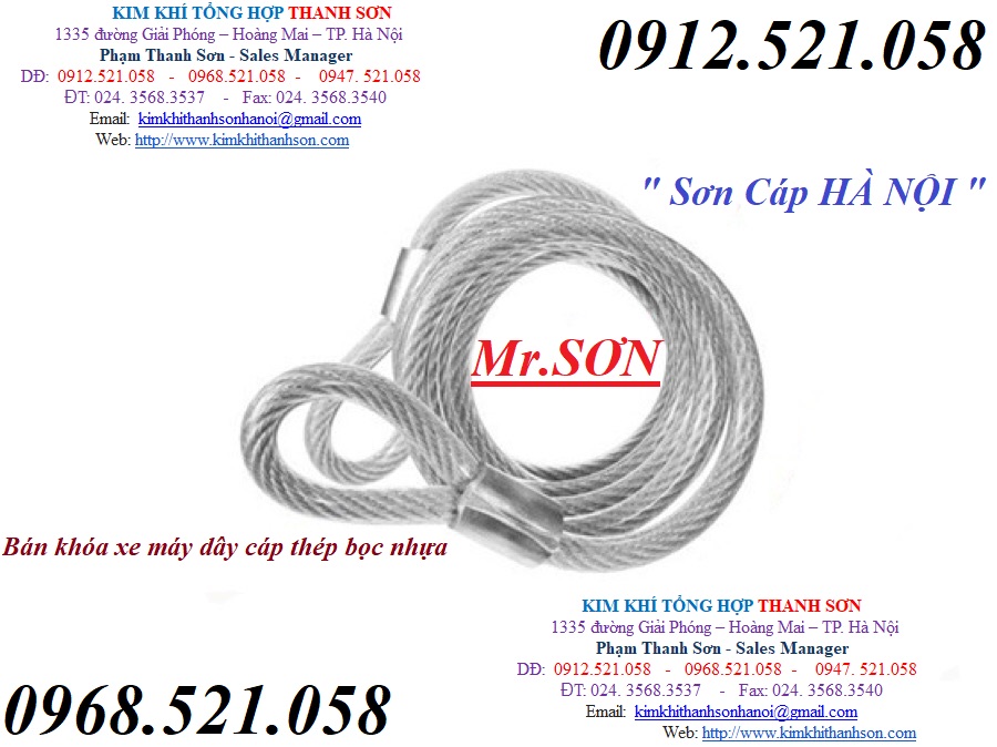 Khóa xe máy cáp thép bọc nhựa D10 rẻ 0947.521.058 phân phối đầu cốt cáp, cáp bọc nhựa D2-3-4-5-6-8-10-12 hà nội | BigBuy360 - bigbuy360.vn Khóa xe máy cáp thép bọc nhựa D10 rẻ 0947.521.058 phân phối đầu cốt cáp, cáp bọc nhựa D2-3-4-5-6-8-10-12 hà nội | BigBuy360 - bigbuy360.vn