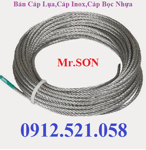 Cáp thép mạ kẽm nhỏ D1.D1.5,D2 rẻ 0968.521.058 Thanh Sơn hà nội có cáp bọc nhựa D2. cáp Inox 304 D2, cốt cáp D2 kẹp cáp | BigBuy360 - bigbuy360.vn
