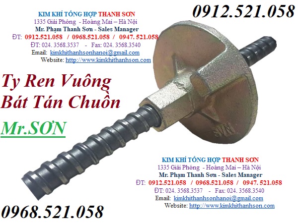 Bát cánh chuồn và thanh ty ren vuông 0913.521.058 phân phối tyren vuông bát tán chuồn D12-16-17 và côn cốc chống thấm rẻ | BigBuy360 - bigbuy360.vn