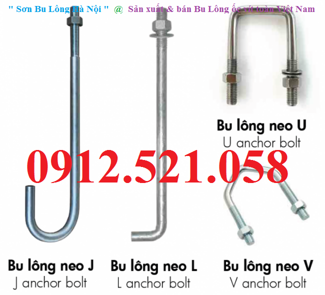Bu lông Móng,bu lông Neo 0912.521.058 sản xuất bu lông móng cột đèn, nở sắt, đai ốc mũ chụp M16.20.24.27.30 Ha Noi | BigBuy360 - bigbuy360.vn