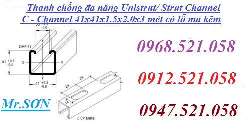 U21x41x1.5x2.0 mm dài 3 mét mạ kẽm 0968.521.058 cung ứng Than C giá đỡ, U đa năng, Unistrut 41x41x1.5x2.0x3.000 Ha Noi | BigBuy360 - bigbuy360.vn U21x41x1.5x2.0 mm dài 3 mét mạ kẽm 0968.521.058 cung ứng Than C giá đỡ, U đa năng, Unistrut 41x41x1.5x2.0x3.000 Ha Noi | BigBuy360 - bigbuy360.vn