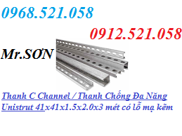 Unistrut 21x41 và 41x41 mạ kẽm 0913.521.058 kinh doanh C - Chanel, U đa năng có lỗ, kẹp P, Ubolt,đai treo, ty ren ha noi | BigBuy360 - bigbuy360.vn