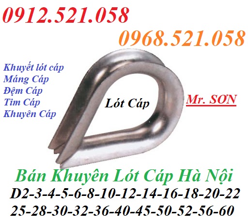 Lót Cáp bằng Inox 304 D8 giá rẻ 0912.521.058 có dây cáp lụa Inox 304 bọc nhựa, khuyên lót cáp Inox 304 D2-3-4-5-6-10-12  | BigBuy360 - bigbuy360.vn