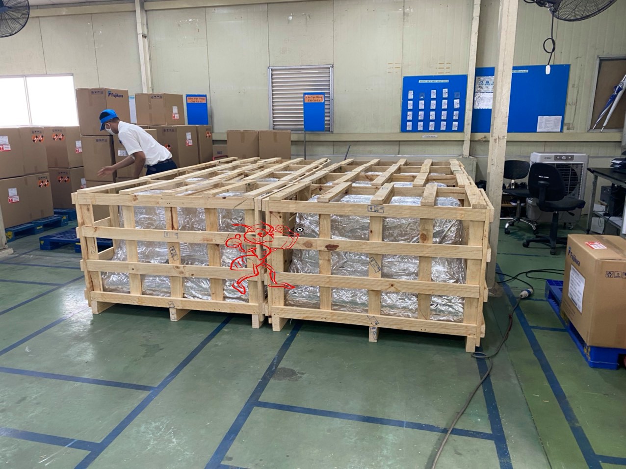 Đóng gói hút chân không máy móc chuyên nghiệp tai Vũng tàu