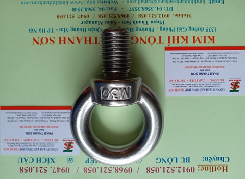 Bu lông móc cẩu dương 304 Inox M30 rẻ 0947.521.058 Mr Sơn hà nội chuyên tai cẩu, bu lông mắt Inox 304 DIN 444 các cỡ đây | BigBuy360 - bigbuy360.vn