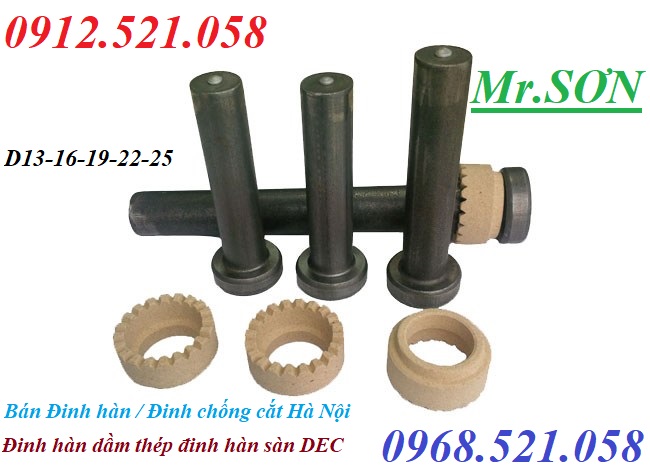 Đinh hàn sàn Decking Thanh Sơn 0947.521.058 phân phối đinh chống cắt,đinh hàn dầm thép, đầu sứ hàn D13.16.19.22.25 rẻ | BigBuy360 - bigbuy360.vn