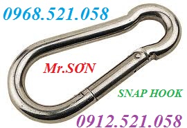 Móc bấm Snap Hook - móc an toàn 0913.521.058 chuyên doanh xích thép mạ, xích Inox 304, khóa nối xích, móc cẩu xoay Inox  | BigBuy360 - bigbuy360.vn