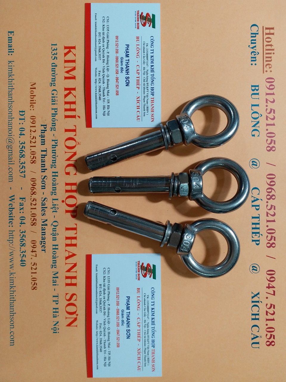 Bu lông nở mắt 304 Inox M20x200 đây 0947.521.058 bulong Thanh Sơn có nở móc Inox, bu lông mắt Inox,bulong mắt cẩu âm 304 | BigBuy360 - bigbuy360.vn