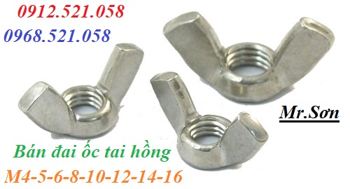 Đai ốc tai hồng Inox 304 M3 Thanh Sơn 0968.521.058 cung ứng ê cu tai hồng Inox 304 M20-16 có bu lông tai hồng Inox 304  | BigBuy360 - bigbuy360.vn