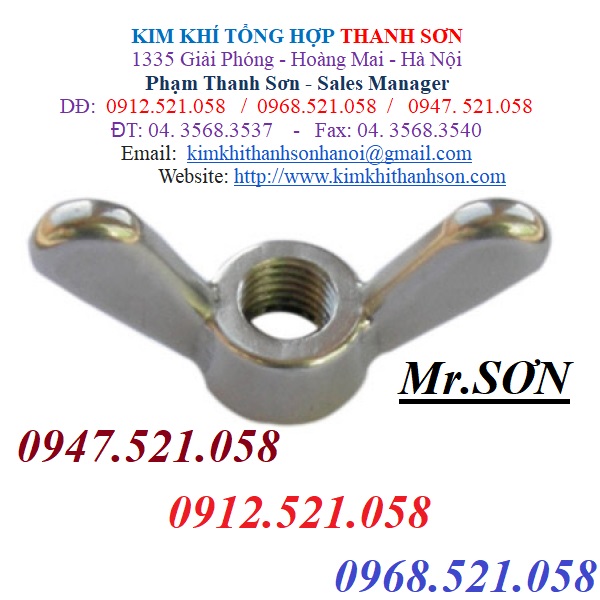 Đại lý (0968.521.058) Đai Ốc Tai Hồng Inox M20,ốc tai chuồn,bu lông Tai Hồng,bu Lông Đầu Tròn Cổ Vuông,bu lông gầu tải.. | BigBuy360 - bigbuy360.vn