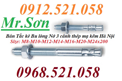 Chuyên nở 3 cánh thép mạ kẽm 0947.521.058 tắc kê bu lông nở ba cánh M14.20.16.12.10.8, nở đinh, nở chuôi, nở đạn M14 mạ | BigBuy360 - bigbuy360.vn
