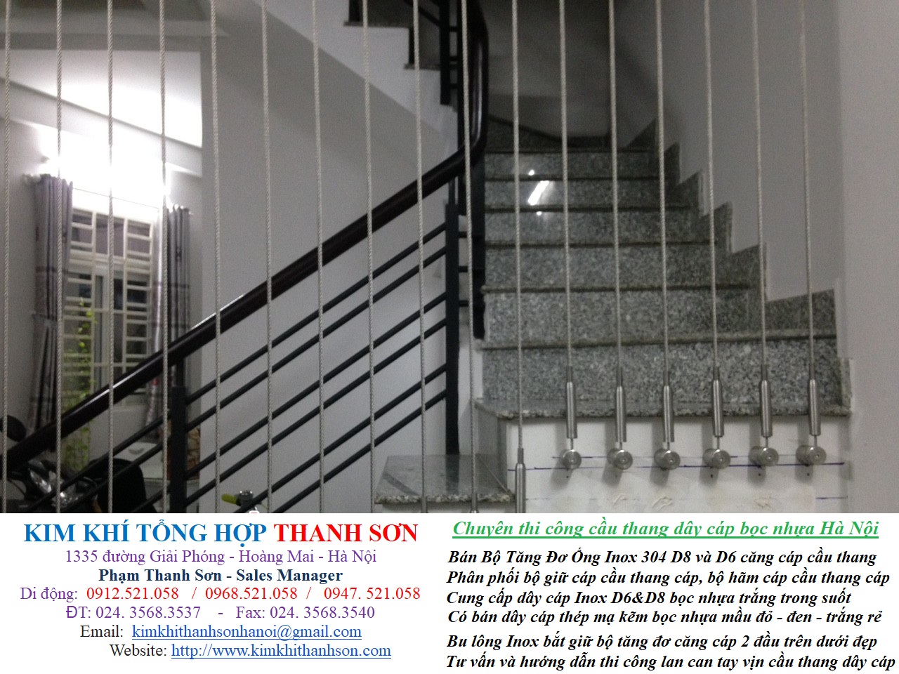 Bộ tăng đơ tăng cáp cầu thang 304 Inox 0968.521.058 cung ứng cáp lua Inox 304 bọc nhựa, bộ bắt cáp thông tầng & hãm cáp | BigBuy360 - bigbuy360.vn
