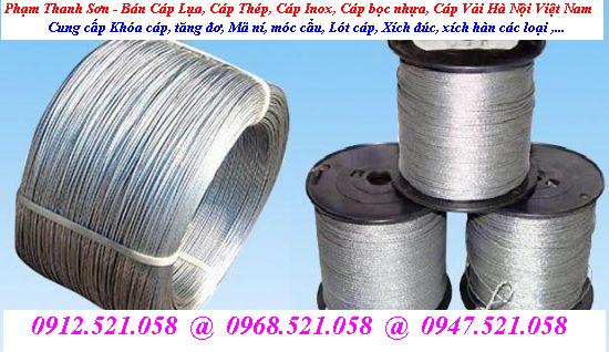 Cáp thép mạ kẽm nhỏ D1.D1.5,D2 rẻ 0968.521.058 Thanh Sơn hà nội có cáp bọc nhựa D2. cáp Inox 304 D2, cốt cáp D2 kẹp cáp | BigBuy360 - bigbuy360.vn