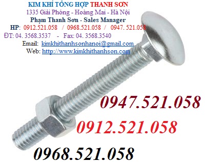 Bu lông đầu tròn cổ vuông Inox 304 M8x40 rẻ 0968.521.058 có đai ốc liền long đen, ê cu khóa,ê ku mũ chụp Inox 304 hà nội | BigBuy360 - bigbuy360.vn