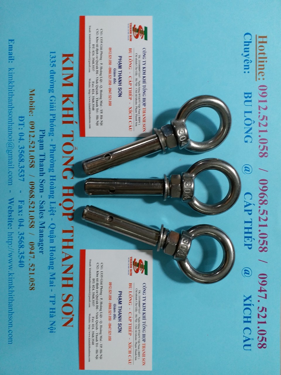 Bu lông nở mắt 304 Inox M20x200 đây 0947.521.058 bulong Thanh Sơn có nở móc Inox, bu lông mắt Inox,bulong mắt cẩu âm 304 | BigBuy360 - bigbuy360.vn