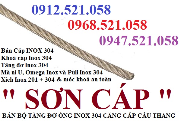 Cáp Inox 304 nhỏ D2, D1.5,D1 Mr Sơn 0913.521.058 kinh doanh đầu cốt nhôm ép đầu cáp D1-D1.2-D1.5-D2 giá tốt nhất Ha Noi | BigBuy360 - bigbuy360.vn