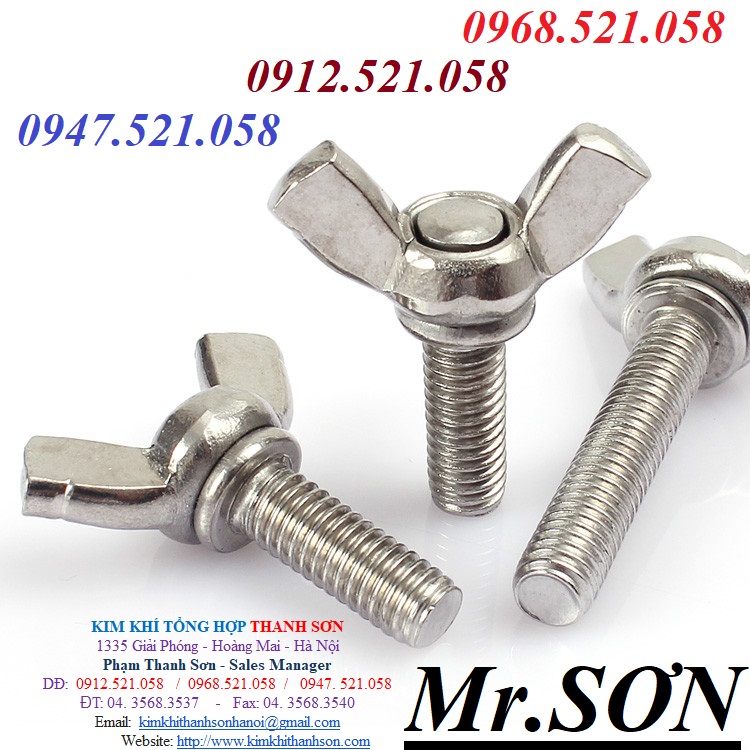 Đai ốc tai hồng Inox 304 M3 Thanh Sơn 0968.521.058 cung ứng ê cu tai hồng Inox 304 M20-16 có bu lông tai hồng Inox 304  | BigBuy360 - bigbuy360.vn