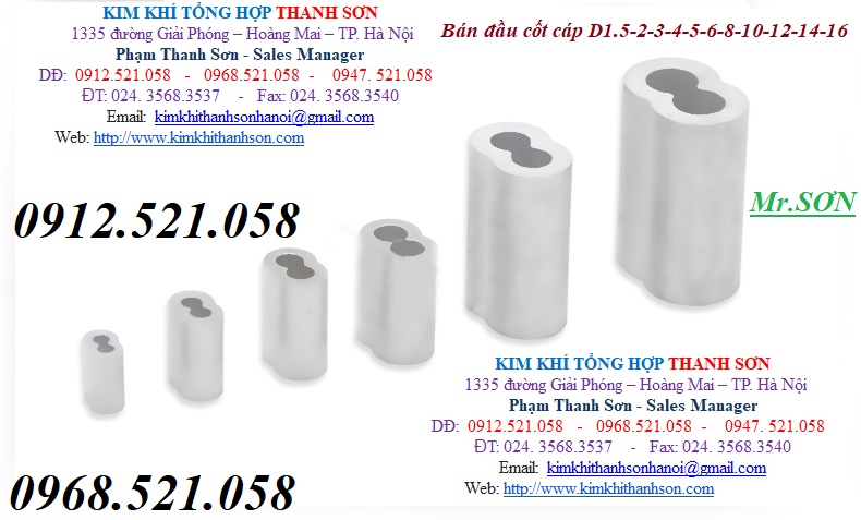 Kẹp chì đầu cáp bằng cốt nhôm Thanh Sơn 0912.521.058 cung cấp hạt nhôm, ống nhôm, cos cáp, đầu cốt nhôm D1-2-3-4-5-6-8 | BigBuy360 - bigbuy360.vn