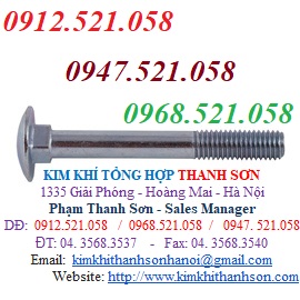 Bu lông đầu tròn cổ vuông Inox 304 M8x40 rẻ 0968.521.058 có đai ốc liền long đen, ê cu khóa,ê ku mũ chụp Inox 304 hà nội | BigBuy360 - bigbuy360.vn