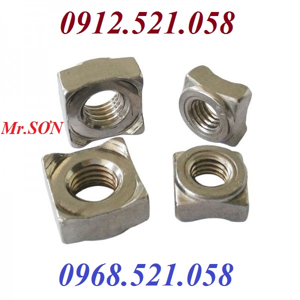 Đai ốc vuông chân hàn 4 chân M5.6.8.10 rẻ 0913.521.058 phân phối tán hàn, ê cu vuông chân hàn thép, ê cu hàn Inox 304 | BigBuy360 - bigbuy360.vn