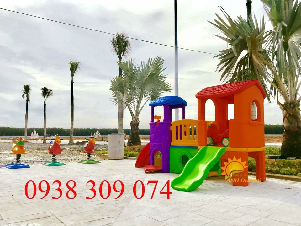 Bộ nhà leo cầu trượt 2 khối nhựa cao cấp an toàn | BigBuy360 - bigbuy360.vn