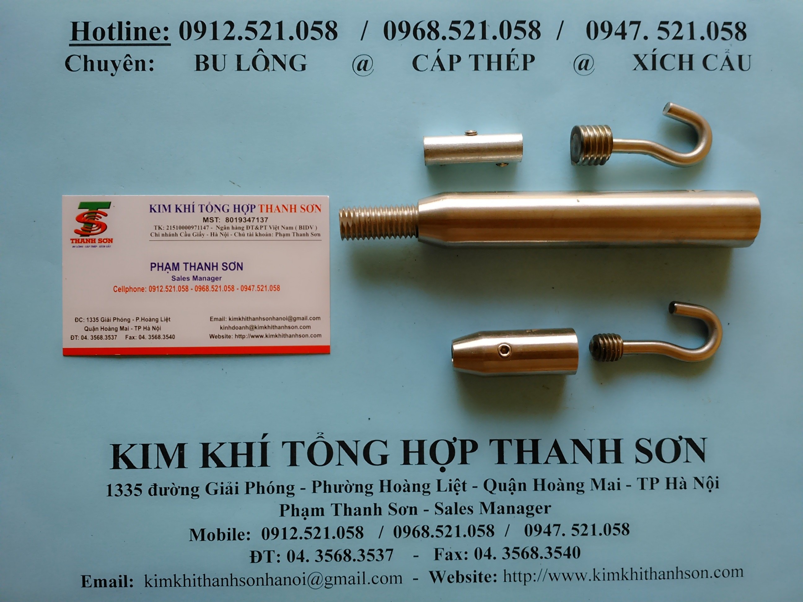 Bộ tăng đơ ống chụp Inox 304 D8 Mr Sơn 0913.521.058 chuyên doanh phụ kiện thi công căng cáp cầu thang nhà Ha Noi | BigBuy360 - bigbuy360.vn